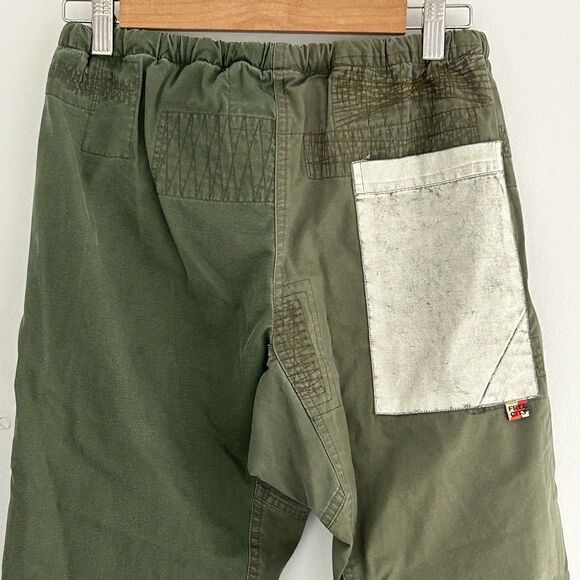 Free City Pants Size XS Olive Green Jogger Patchwork Zipper Cotton - Picture 11 of 13